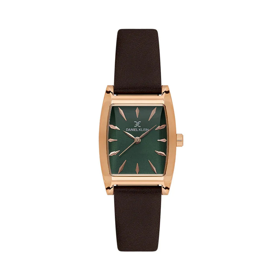 Daniel Klein Premium Dark Brown Leather Watch for Women DK.1.14120-6 - Daniel Klein Saudi Arabia