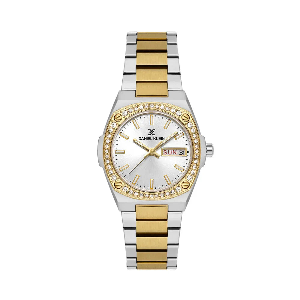 Daniel Klein Premium Silver and Gold Stainless Steel Watch for Women DK.1.14122-3 - Daniel Klein Saudi Arabia