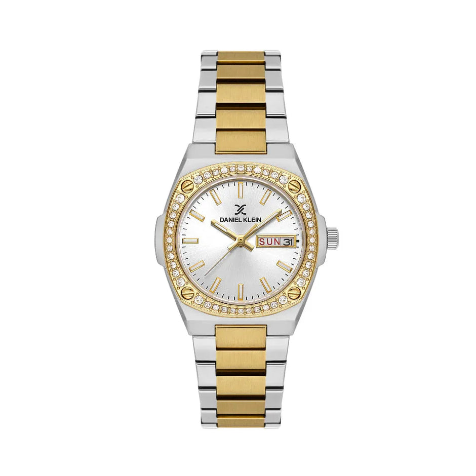 Daniel Klein Premium Silver and Gold Stainless Steel Watch for Women DK.1.14122-3 - Daniel Klein Saudi Arabia