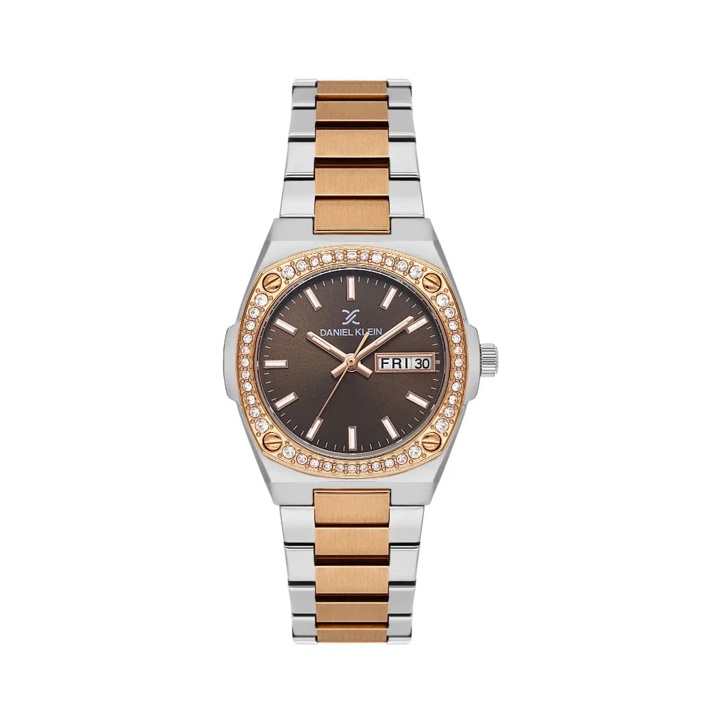 Daniel Klein Premium Silver and Rose Gold Stainless Steel Watch for Women DK.1.14122-6 - Daniel Klein Saudi Arabia