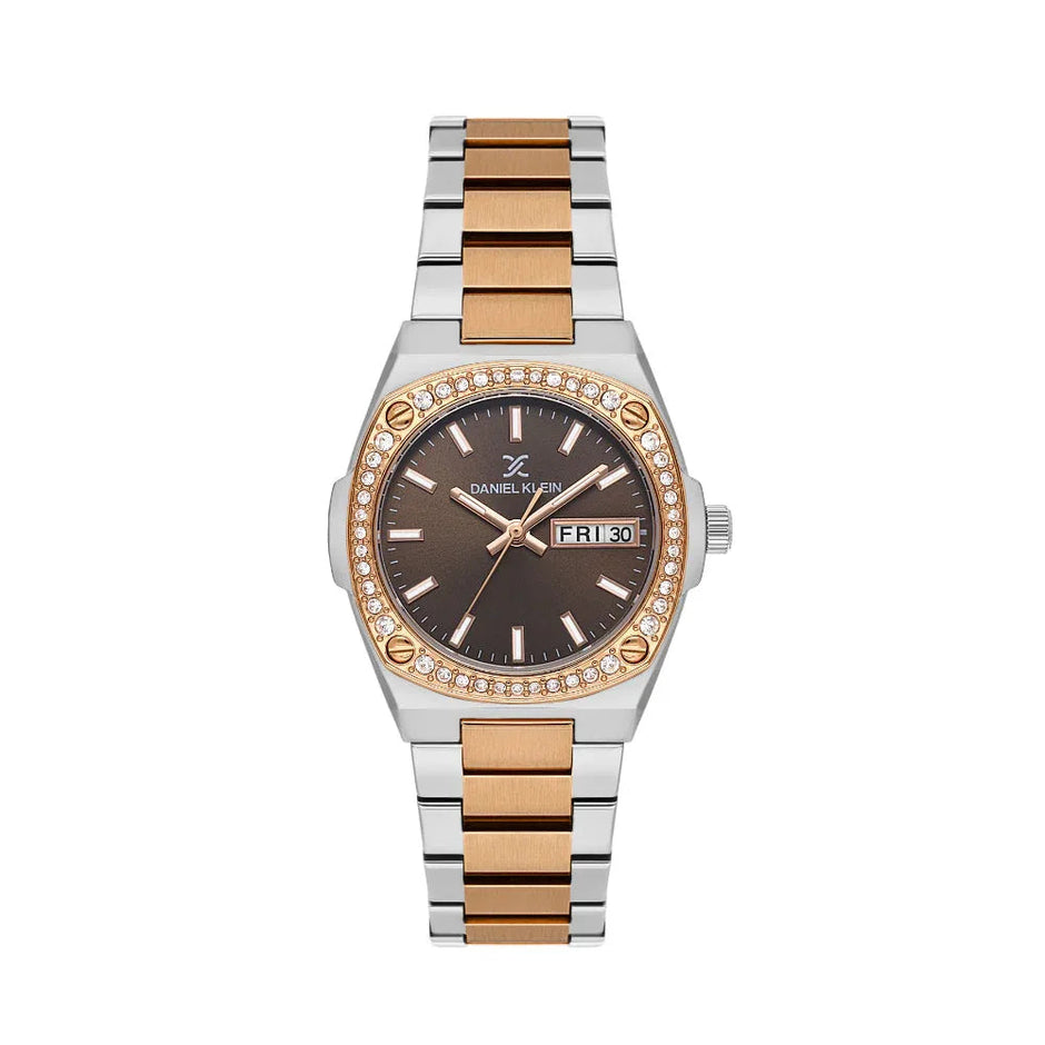 Daniel Klein Premium Silver and Rose Gold Stainless Steel Watch for Women DK.1.14122-6 - Daniel Klein Saudi Arabia