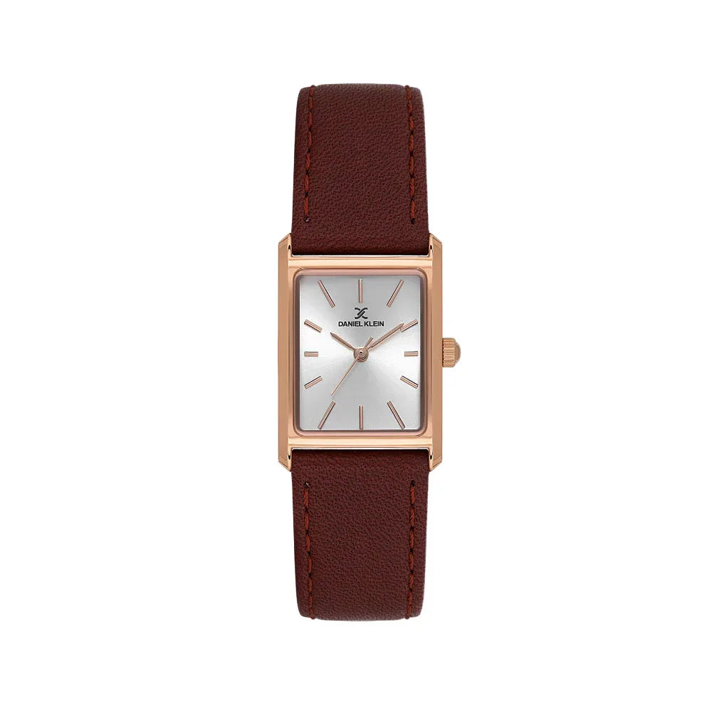 Daniel Klein Premium Dark Red Leather Watch for Women DK.1.14124-4 - Daniel Klein Saudi Arabia