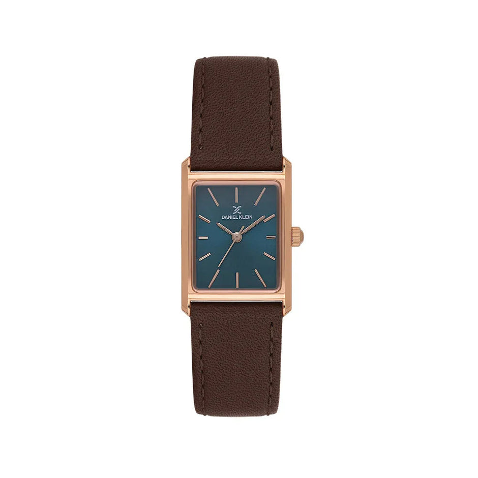 Daniel Klein Premium Dark Brown Leather Watch for Women DK.1.14124-5 - Daniel Klein Saudi Arabia