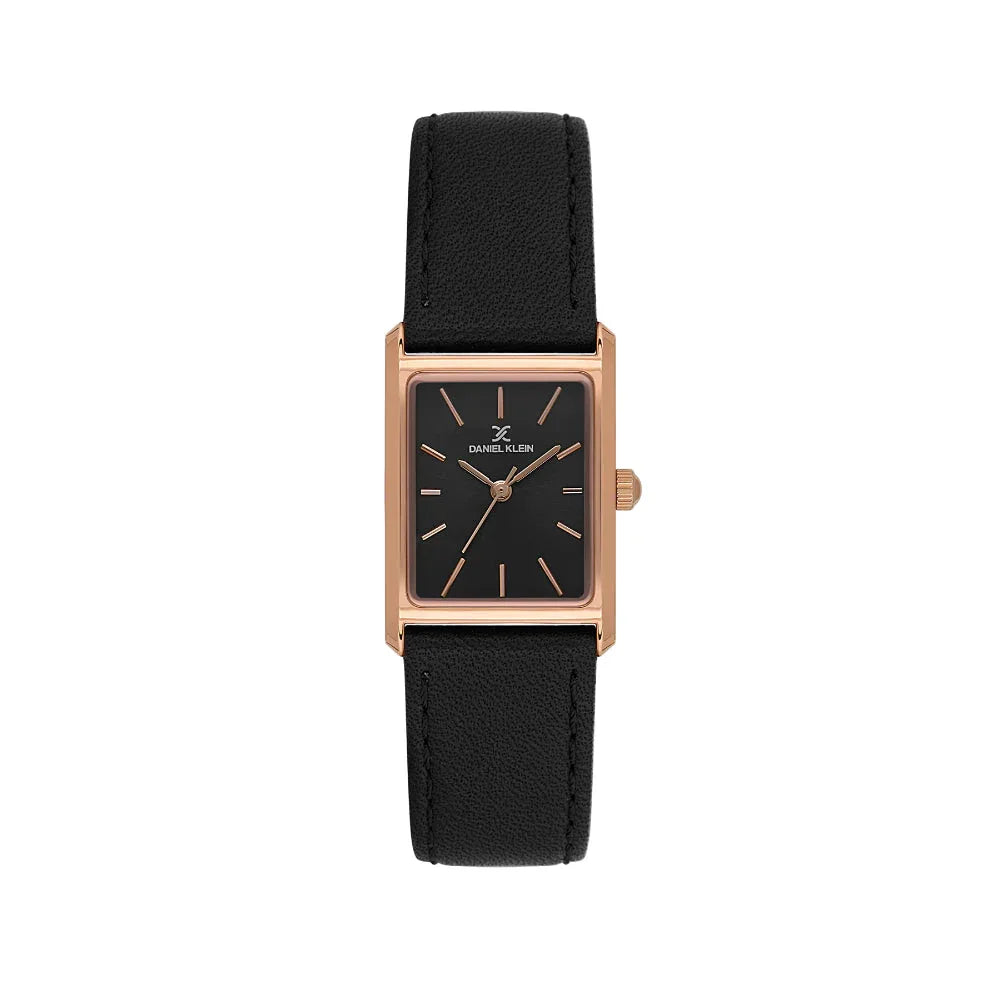 Daniel Klein Premium Black Leather Watch for Women DK.1.14124-6 - Daniel Klein Saudi Arabia