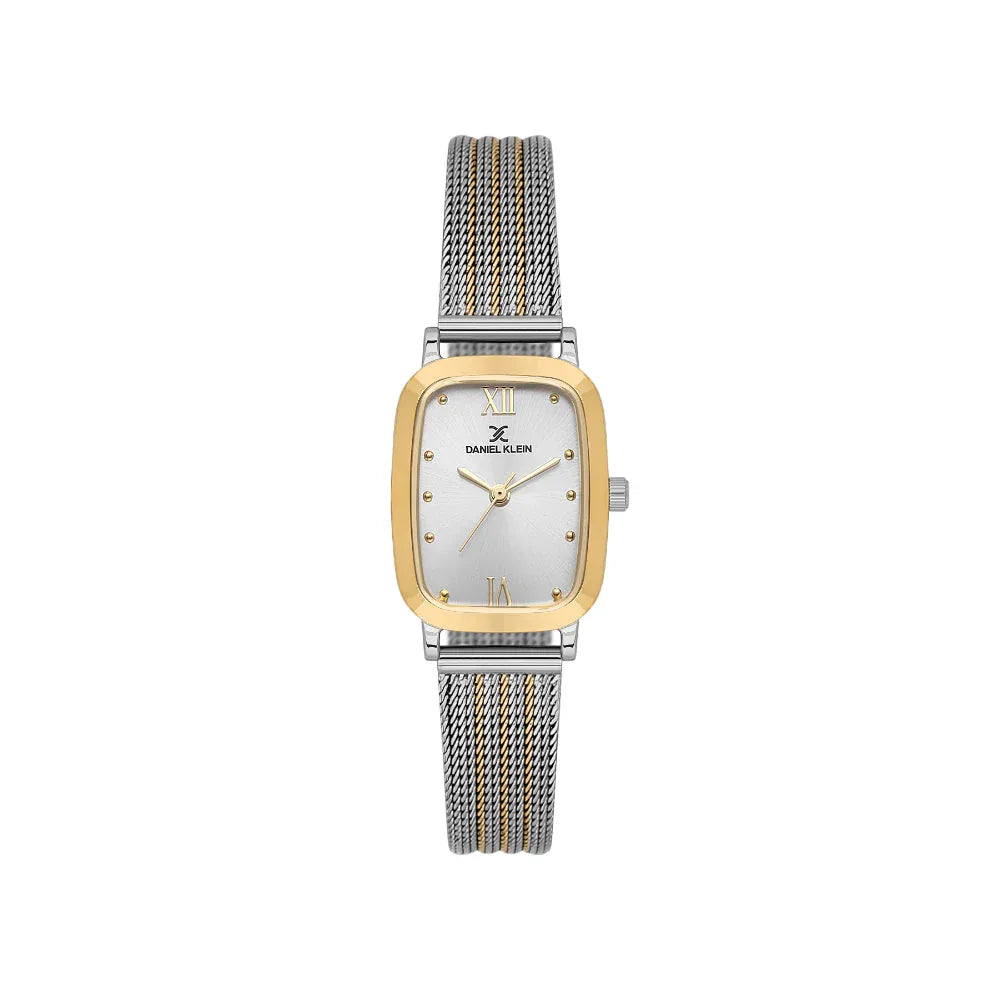 Daniel Klein Premium Silver and Gold Mesh Band Watch for Women DK.1.14125-4 - Daniel Klein Saudi Arabia