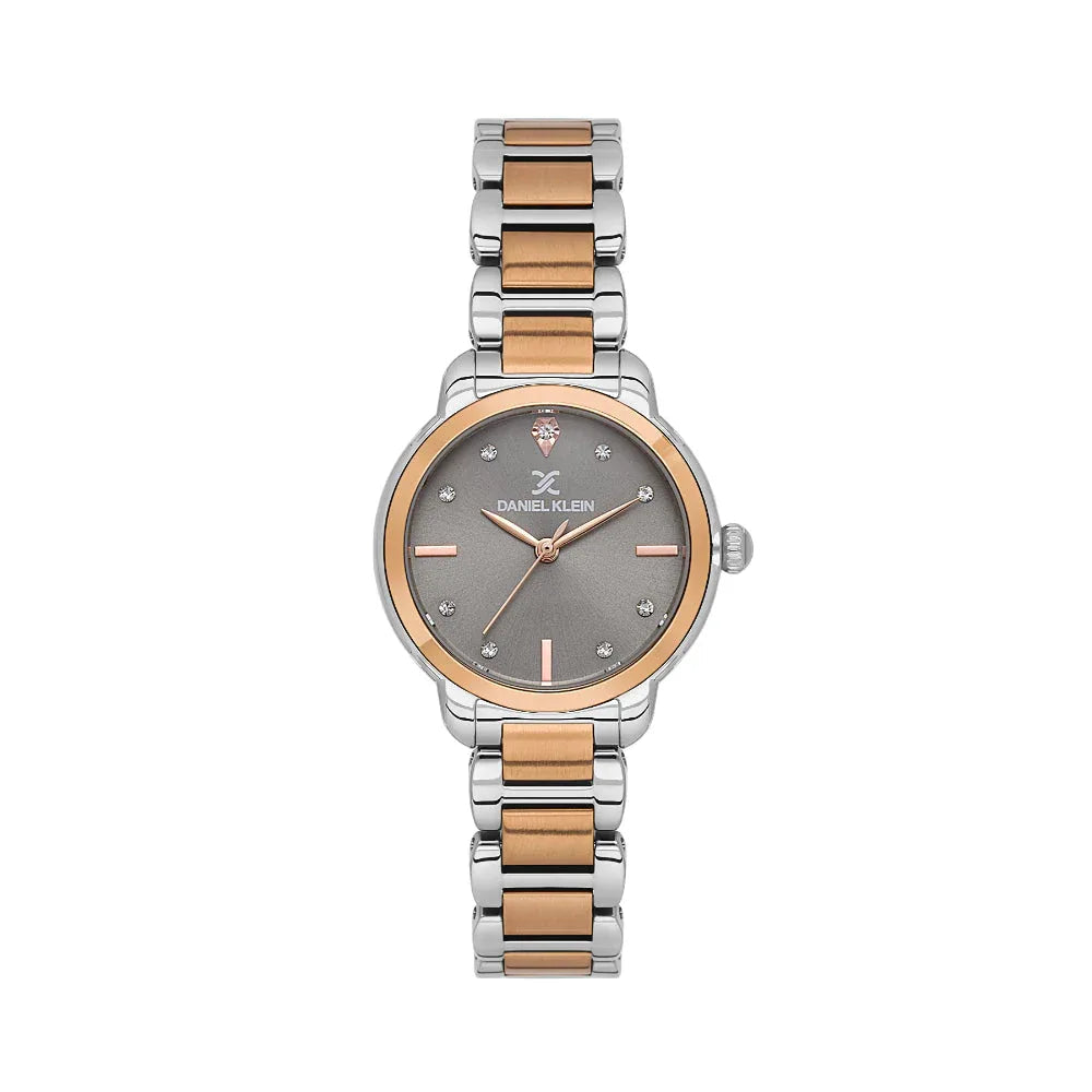Daniel Klein Premium Silver and Rose Gold Stainless Steel Watch for Women DK.1.14126-6 - Daniel Klein Saudi Arabia