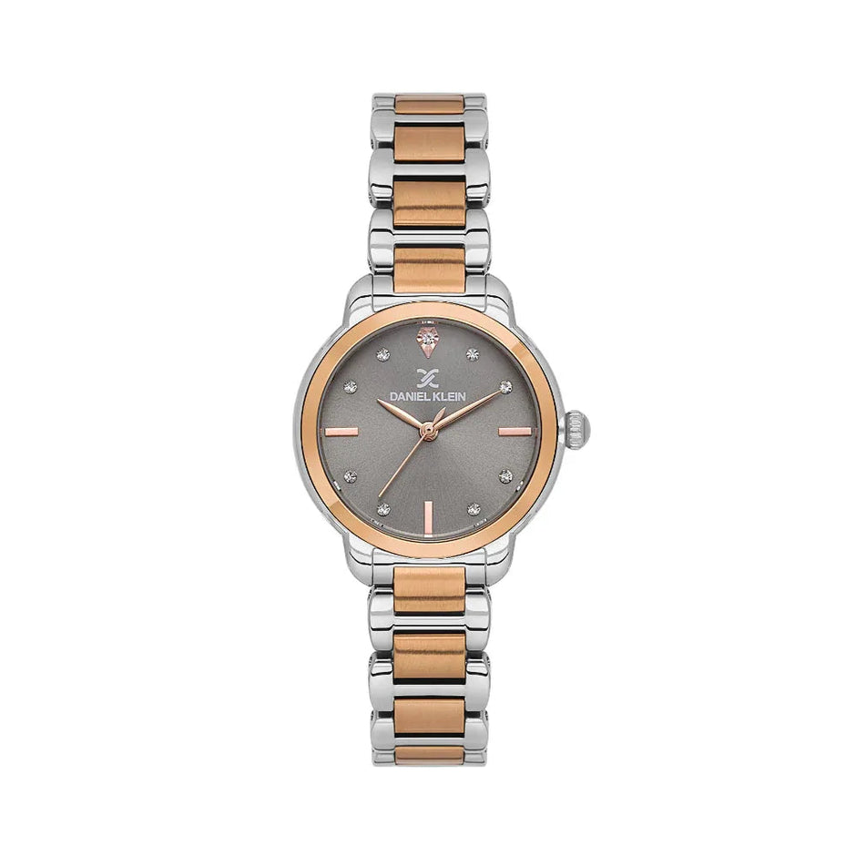 Daniel Klein Premium Silver and Rose Gold Stainless Steel Watch for Women DK.1.14126-6 - Daniel Klein Saudi Arabia
