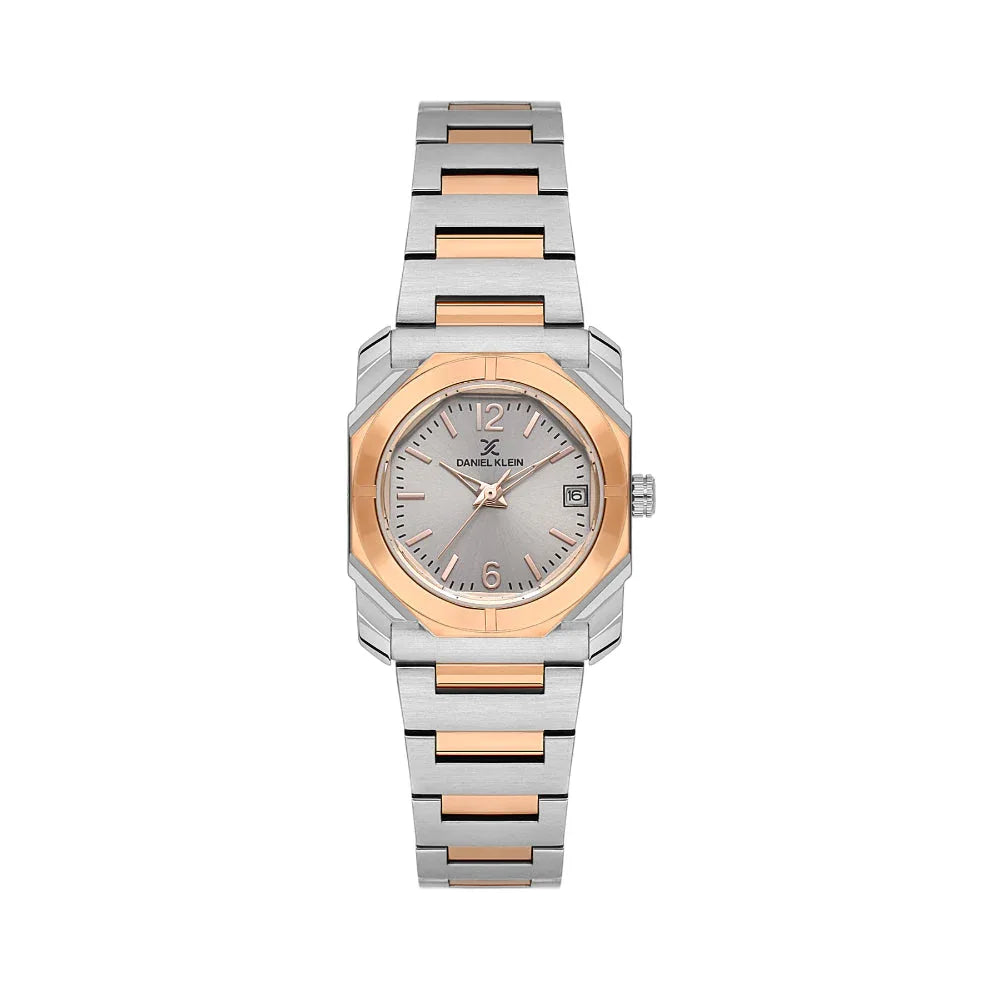 Daniel Klein Premium Silver and Rose Gold Stainless Steel Watch for Women DK.1.14128-6 - Daniel Klein Saudi Arabia