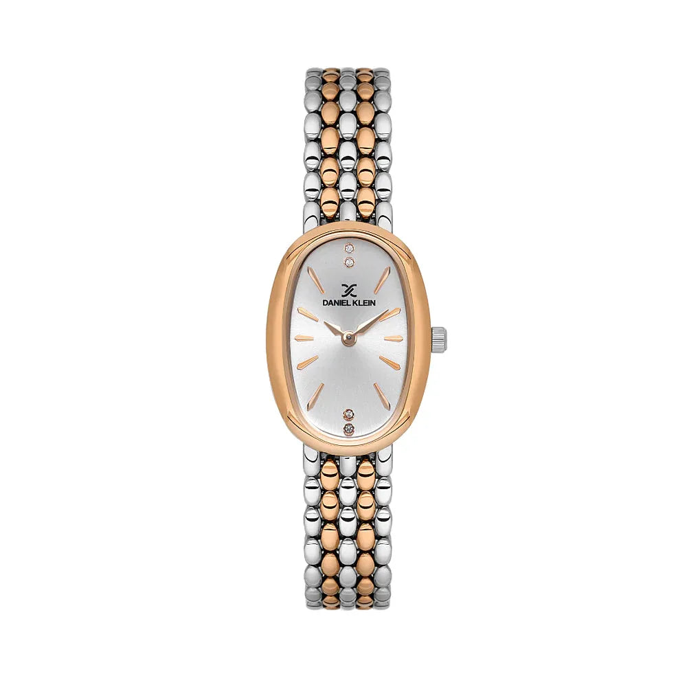 Daniel Klein Premium Silver and Rose Gold Stainless Steel Watch for Women DK.1.14130-6 - Daniel Klein Saudi Arabia