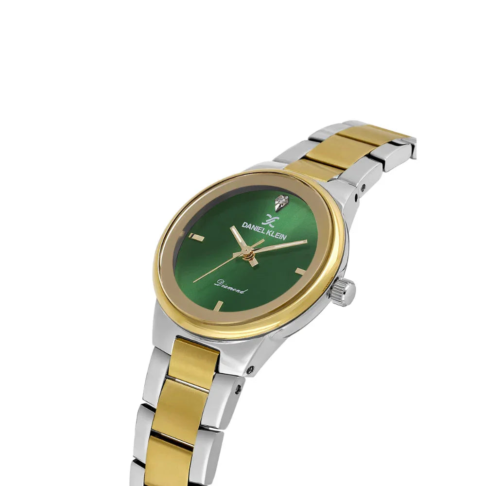 Daniel Klein Diamond Silver and Gold Stainless Steel Watch for Women DK.1.14136-4 - Daniel Klein Saudi Arabia