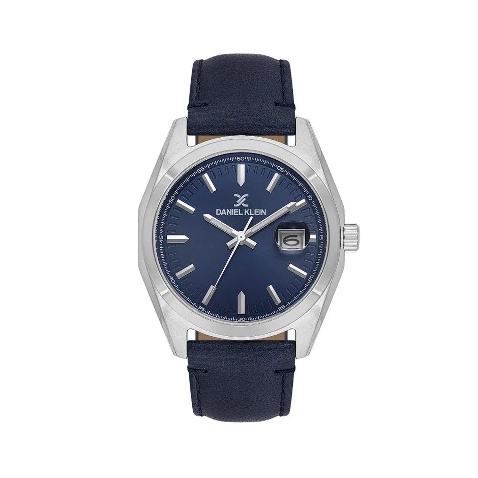 Daniel Klein Premium Dark Blue Leather Watch for Men DK.1.14138-2 - Daniel Klein Saudi Arabia