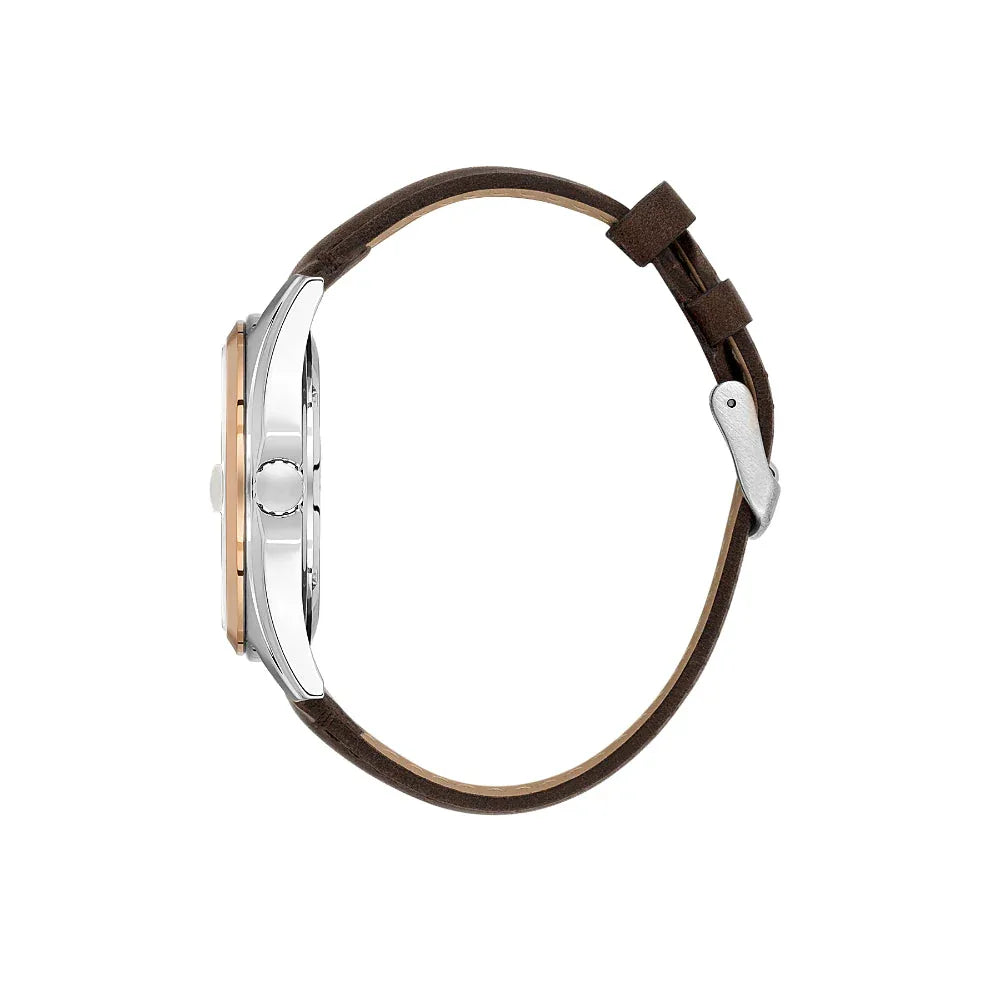 Daniel Klein Premium Dark Brown Leather Watch for Men DK.1.14138-5 - Daniel Klein Saudi Arabia