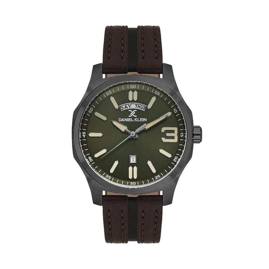 Daniel Klein Premium Dark Brown Leather Watch for Men DK.1.14141-5 - Daniel Klein Saudi Arabia