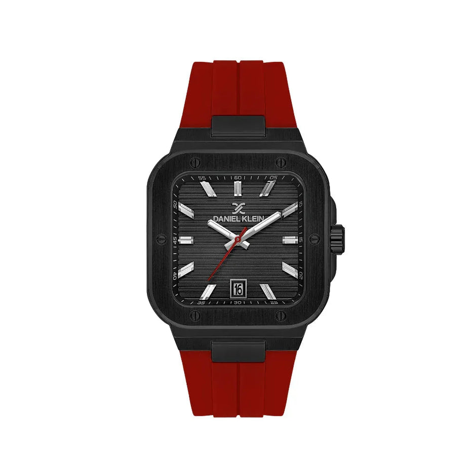 Daniel Klein Premium Dark Red Silicone Band Watch for Men DK.1.14143-6 - Daniel Klein Saudi Arabia