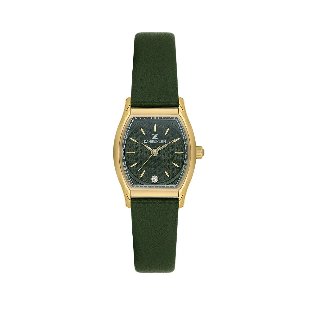 Daniel Klein Premium Dark Green Leather Watch for Women DK.1.14152-4 - Daniel Klein Saudi Arabia
