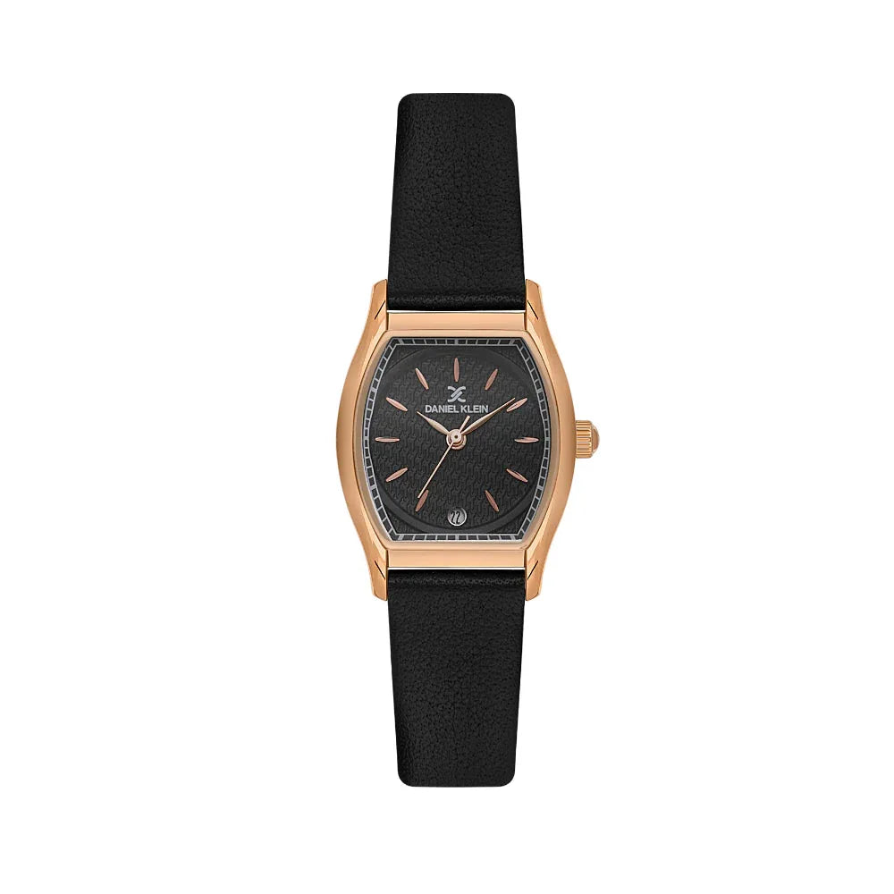 Daniel Klein Premium Black Leather Watch for Women DK.1.14152-6 - Daniel Klein Saudi Arabia