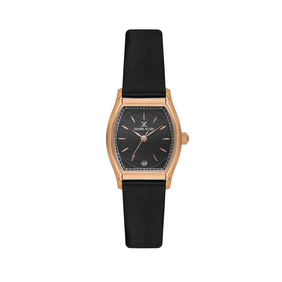 Daniel Klein Premium Black Leather Watch for Women DK.1.14152-6 - Daniel Klein Saudi Arabia