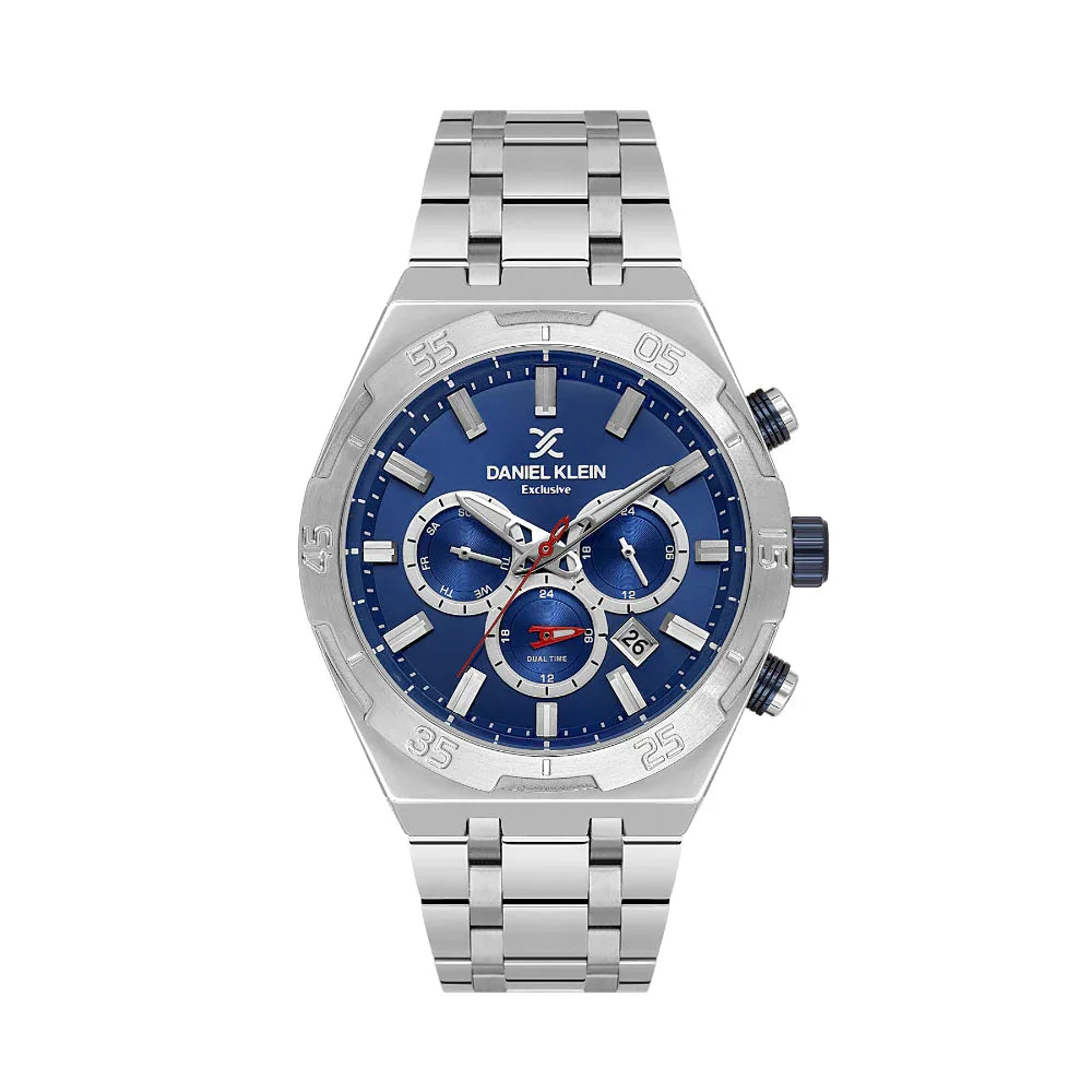 Daniel Klein Exclusive Silver Stainless Steel Watch for Men DK.1.14207-2 - Daniel Klein Saudi Arabia