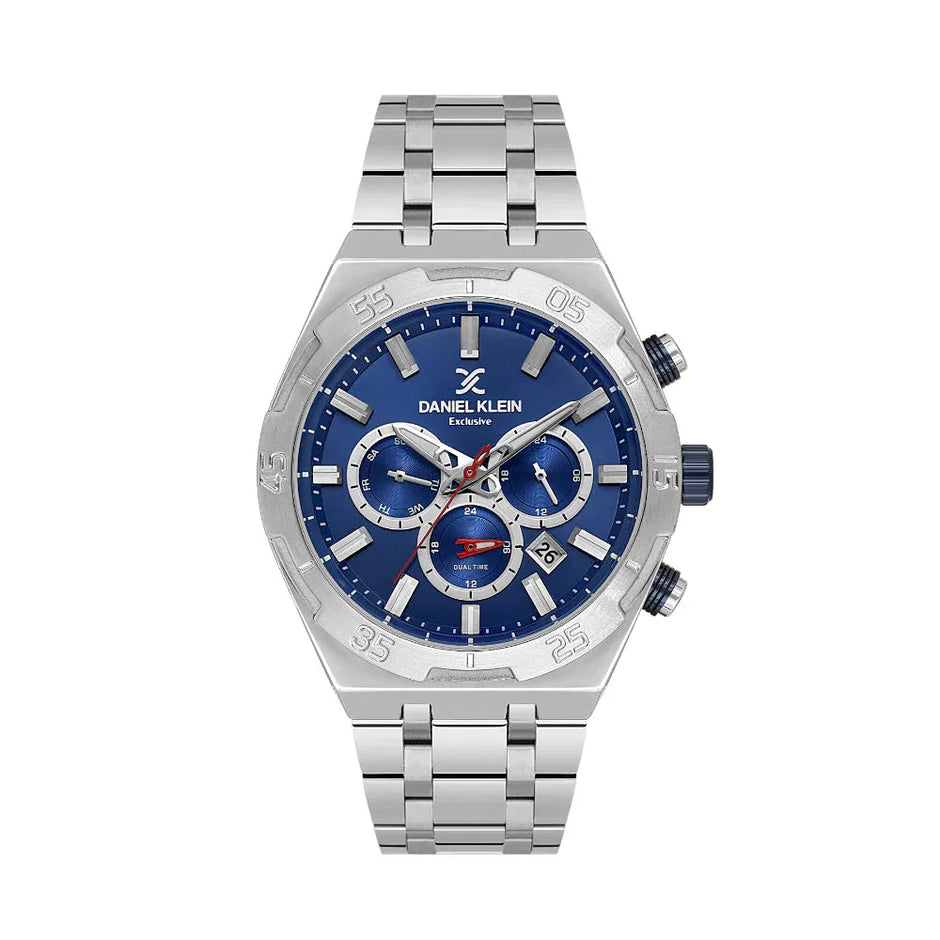 Daniel Klein Exclusive Silver Stainless Steel Watch for Men DK.1.14207-2 - Daniel Klein Saudi Arabia