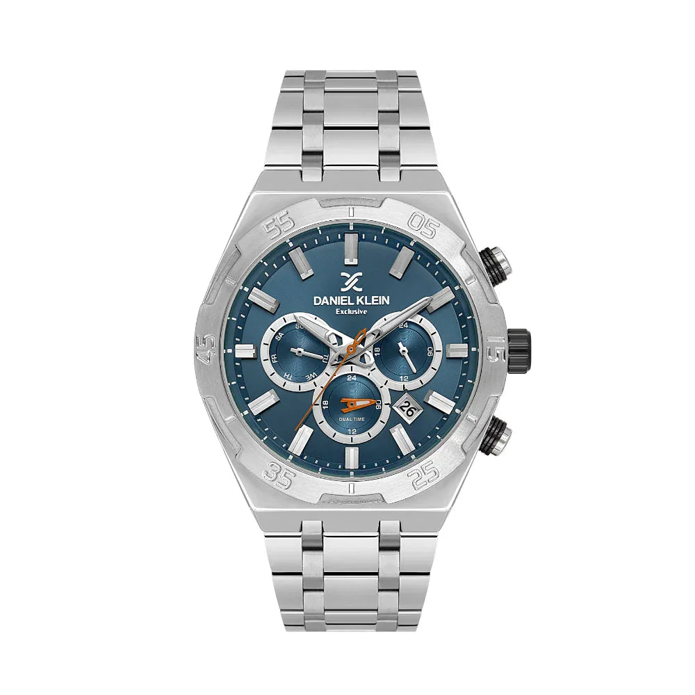Daniel Klein Exclusive Silver Stainless Steel Watch for Men DK.1.14207-4 - Daniel Klein Saudi Arabia