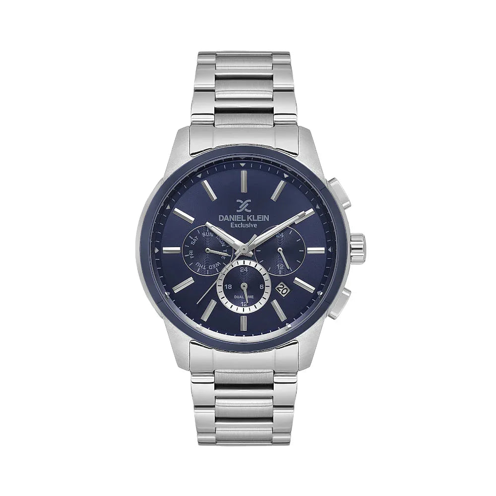 Daniel Klein Exclusive Silver Stainless Steel Watch for Men DK.1.14208-4 - Daniel Klein Saudi Arabia
