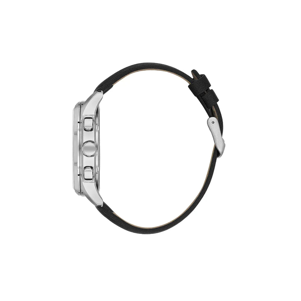 Daniel Klein Exclusive Black Leather Watch for Men DK.1.14209-1 - Daniel Klein Saudi Arabia