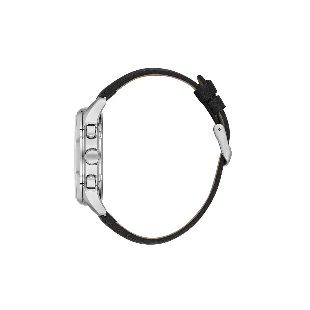 Daniel Klein Exclusive Black Leather Watch for Men DK.1.14209-2 - Daniel Klein Saudi Arabia