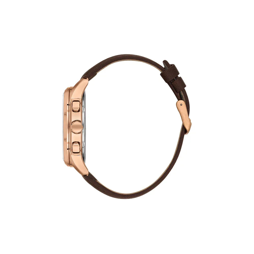 Daniel Klein Exclusive Dark Brown Leather Watch for Men DK.1.14209-5 - Daniel Klein Saudi Arabia