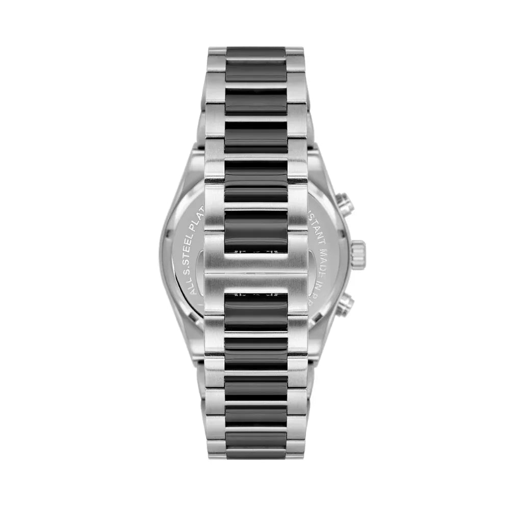 Daniel Klein Exclusive Silver and Black Stainless Steel Watch for Men DK.1.14210-6 - Daniel Klein Saudi Arabia