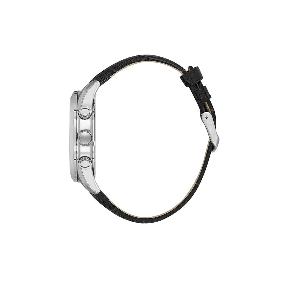 Daniel Klein Exclusive Black Leather Watch for Men DK.1.14212-2 - Daniel Klein Saudi Arabia