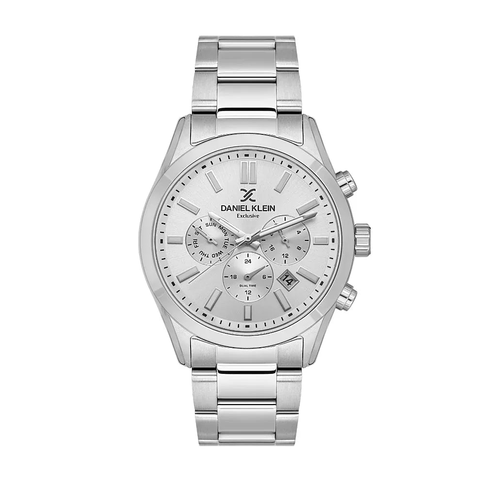 Daniel Klein Exclusive Silver Stainless Steel Watch for Men DK.1.14213-1 - Daniel Klein Saudi Arabia