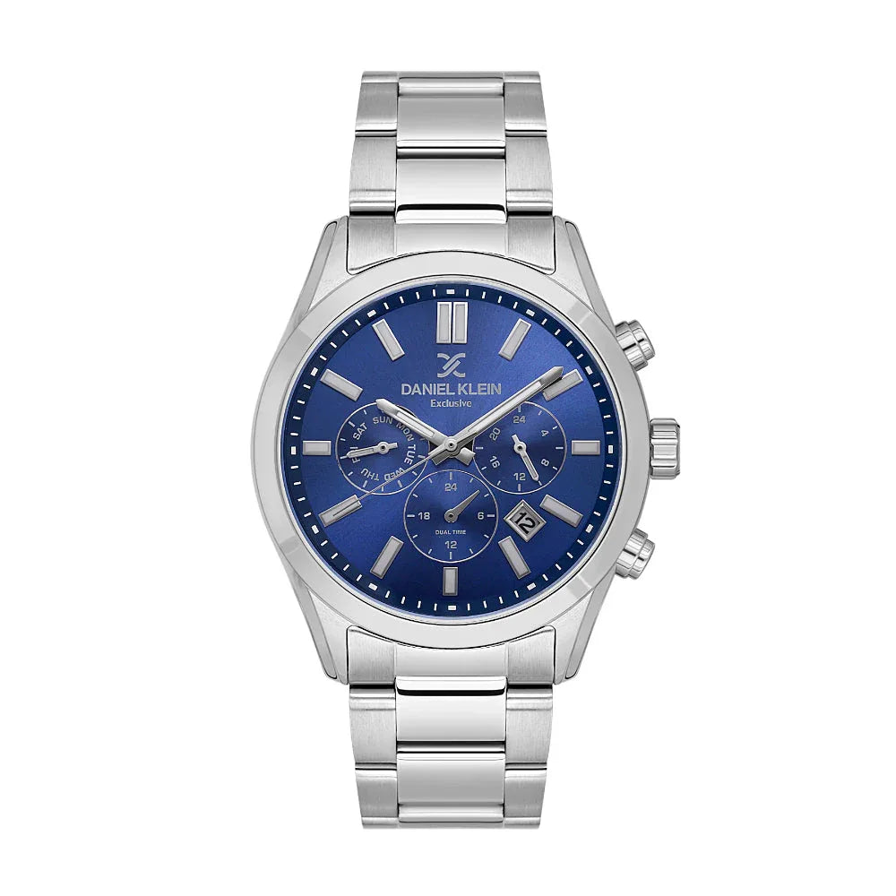 Daniel Klein Exclusive Silver Stainless Steel Watch for Men DK.1.14213-3 - Daniel Klein Saudi Arabia