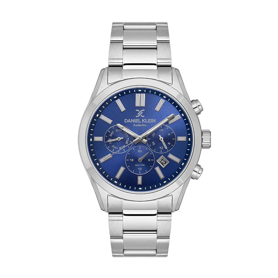 Daniel Klein Exclusive Silver Stainless Steel Watch for Men DK.1.14213-3 - Daniel Klein Saudi Arabia