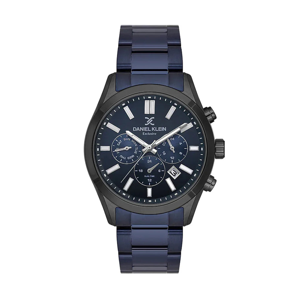Daniel Klein Exclusive Blue Stainless Steel Watch for Men DK.1.14213-5 - Daniel Klein Saudi Arabia