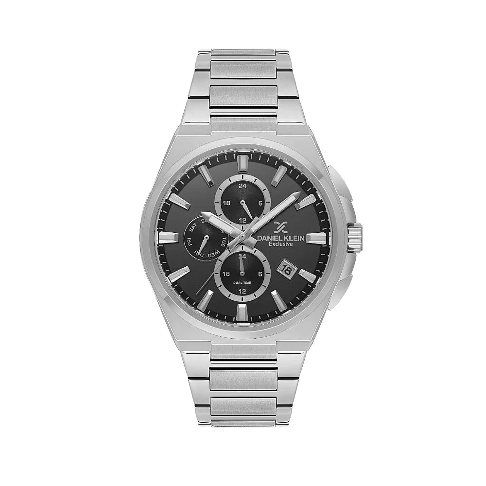 Daniel Klein Exclusive Silver Stainless Steel Watch for Men DK.1.14214-2 - Daniel Klein Saudi Arabia