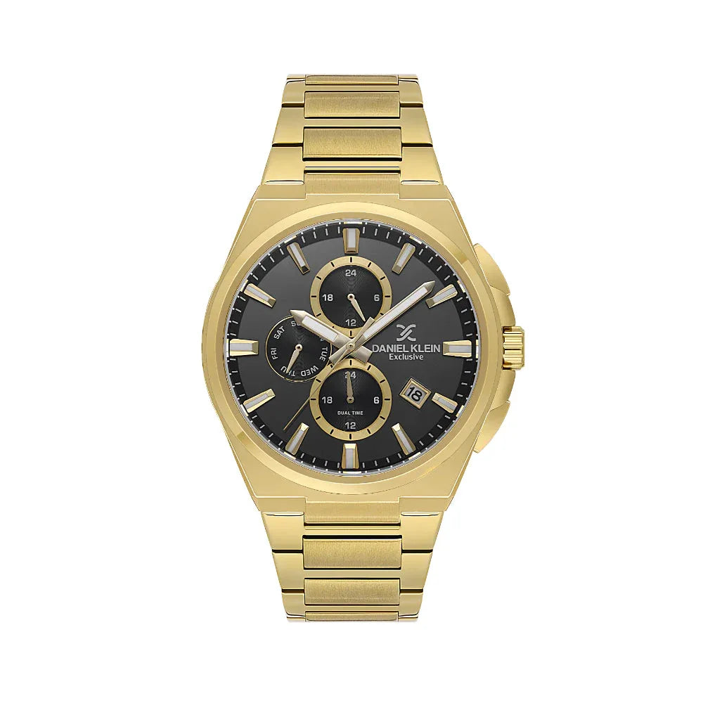 Daniel Klein Exclusive Gold Stainless Steel Watch for Men DK.1.14214-4 - Daniel Klein Saudi Arabia