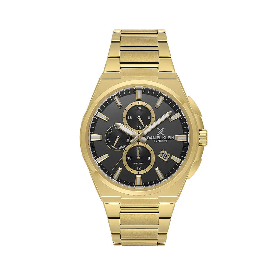Daniel Klein Exclusive Gold Stainless Steel Watch for Men DK.1.14214-4 - Daniel Klein Saudi Arabia