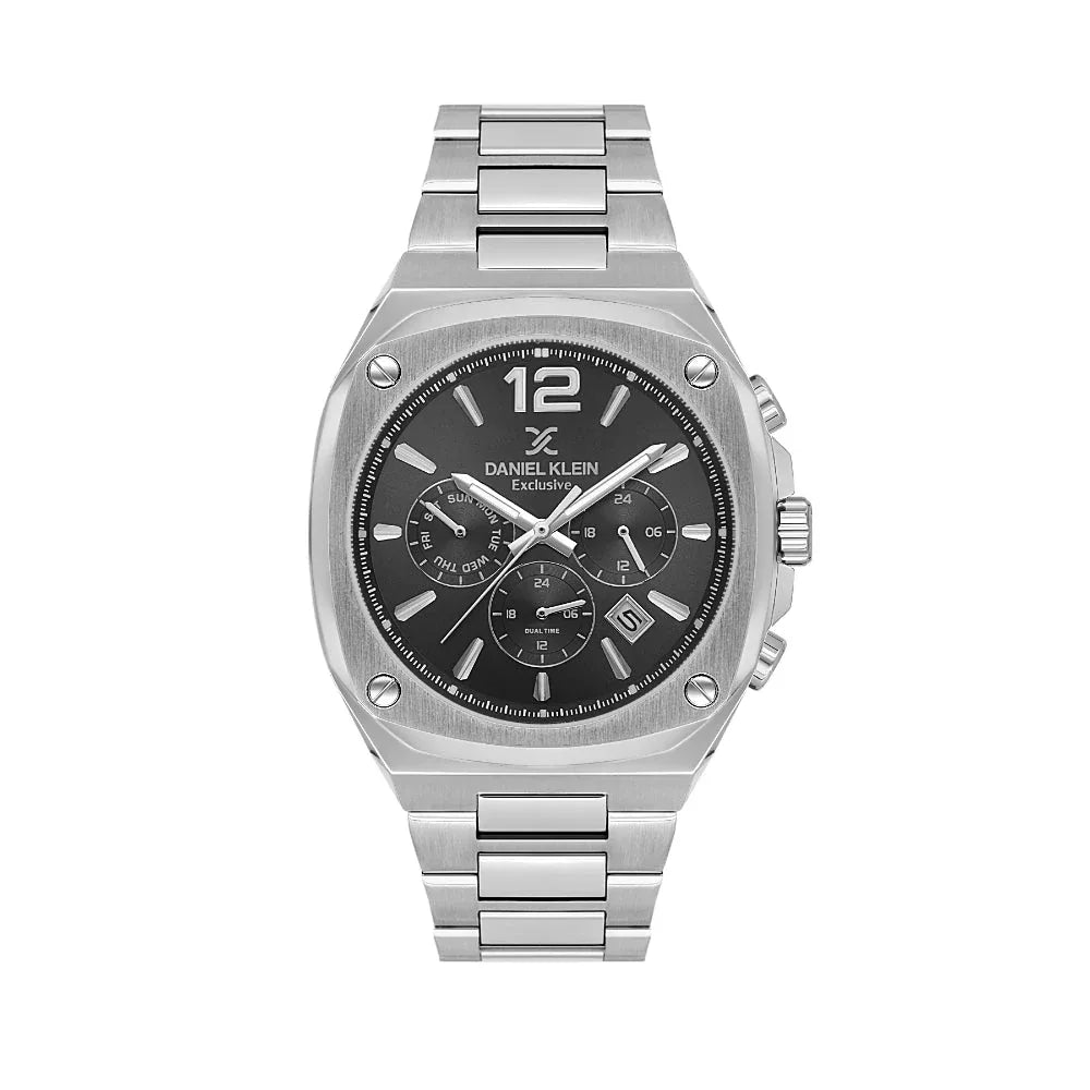 Daniel Klein Exclusive Silver Stainless Steel Watch for Men DK.1.14215-2 - Daniel Klein Saudi Arabia