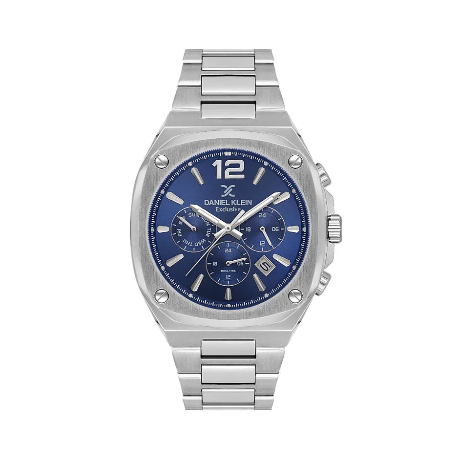 Daniel Klein Exclusive Silver Stainless Steel Watch for Men DK.1.14215-3 - Daniel Klein Saudi Arabia