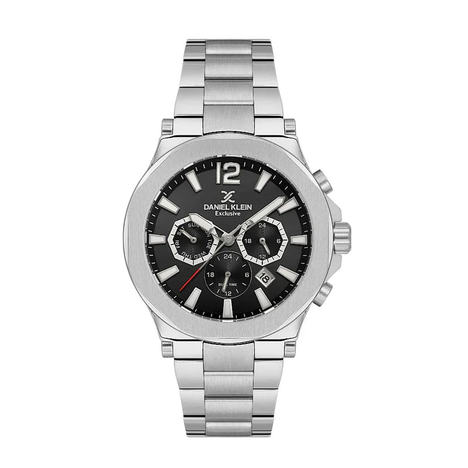 Daniel Klein Exclusive Silver Stainless Steel Watch for Men DK.1.14216-1 - Daniel Klein Saudi Arabia