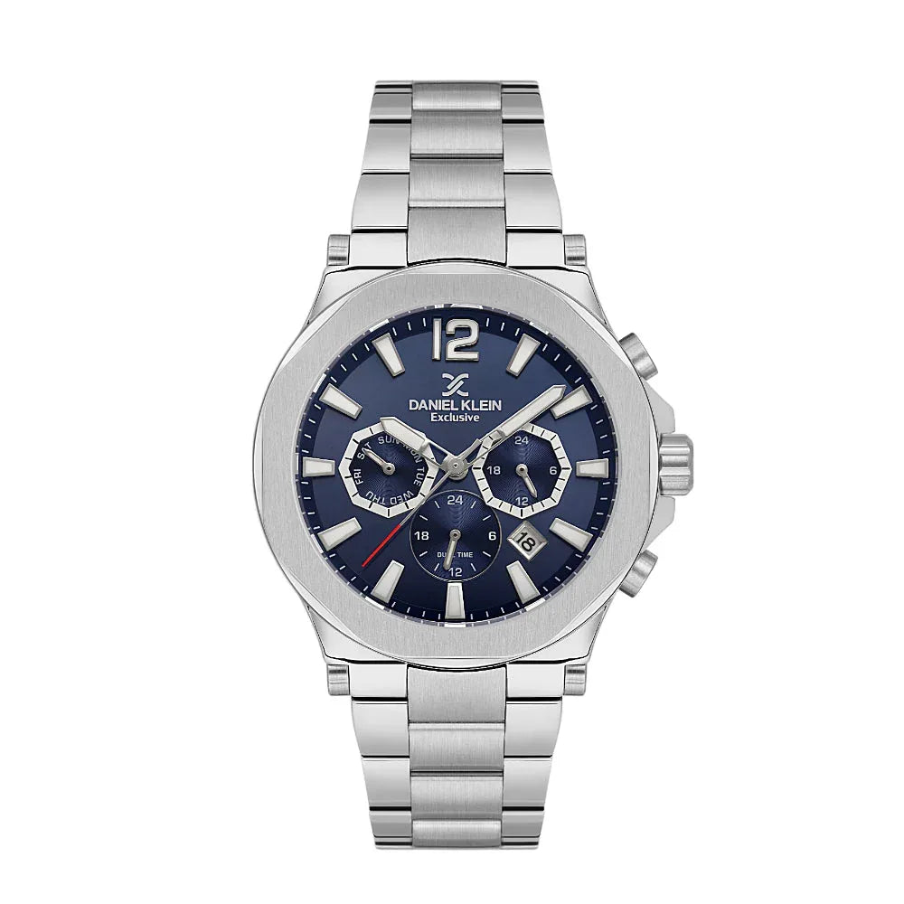 Daniel Klein Exclusive Silver Stainless Steel Watch for Men DK.1.14216-2 - Daniel Klein Saudi Arabia