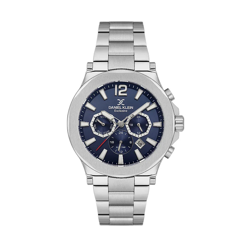 Daniel Klein Exclusive Silver Stainless Steel Watch for Men DK.1.14216-2 - Daniel Klein Saudi Arabia