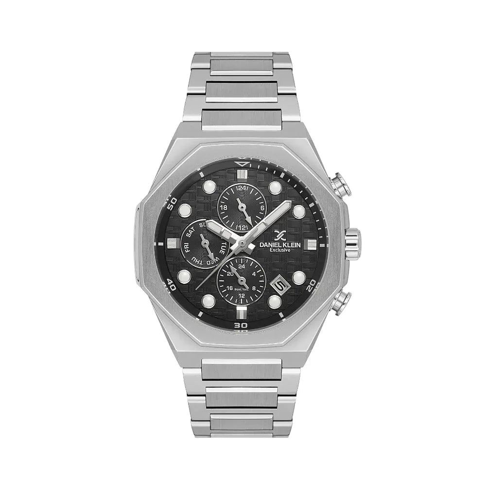 Daniel Klein Exclusive Silver Stainless Steel Watch for Men DK.1.14217-1 - Daniel Klein Saudi Arabia