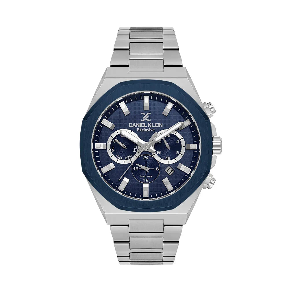 Daniel Klein Exclusive Silver Stainless Steel Watch for Men DK.1.14218-3 - Daniel Klein Saudi Arabia