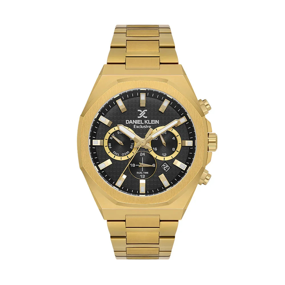 Daniel Klein Exclusive Gold Stainless Steel Watch for Men DK.1.14218-4 - Daniel Klein Saudi Arabia