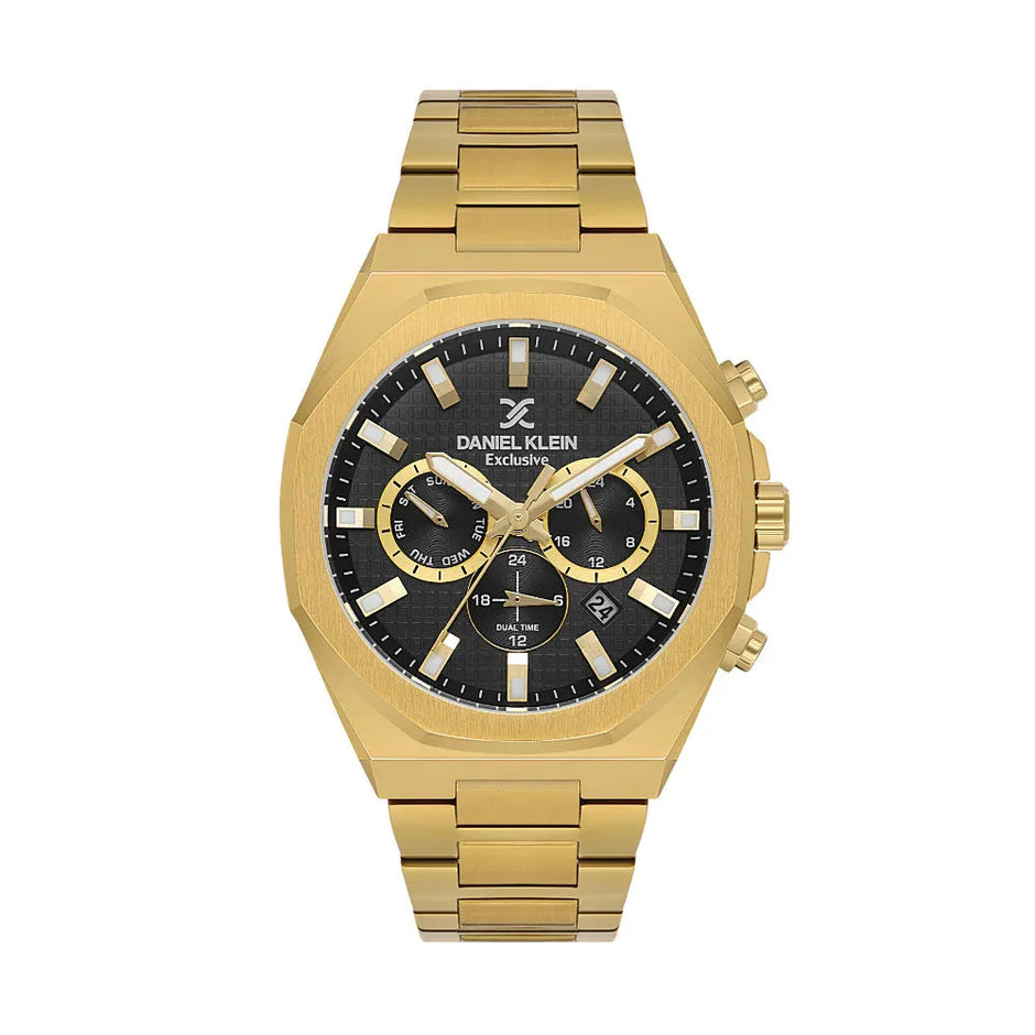 Daniel Klein Exclusive Gold Stainless Steel Watch for Men DK.1.14218-4 - Daniel Klein Saudi Arabia