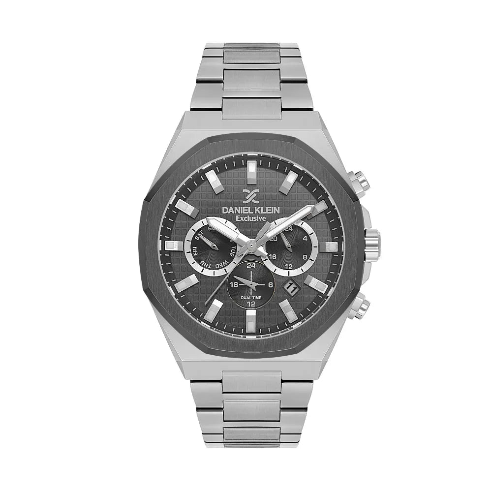 Daniel Klein Exclusive Silver Stainless Steel Watch for Men DK.1.14218-5 - Daniel Klein Saudi Arabia