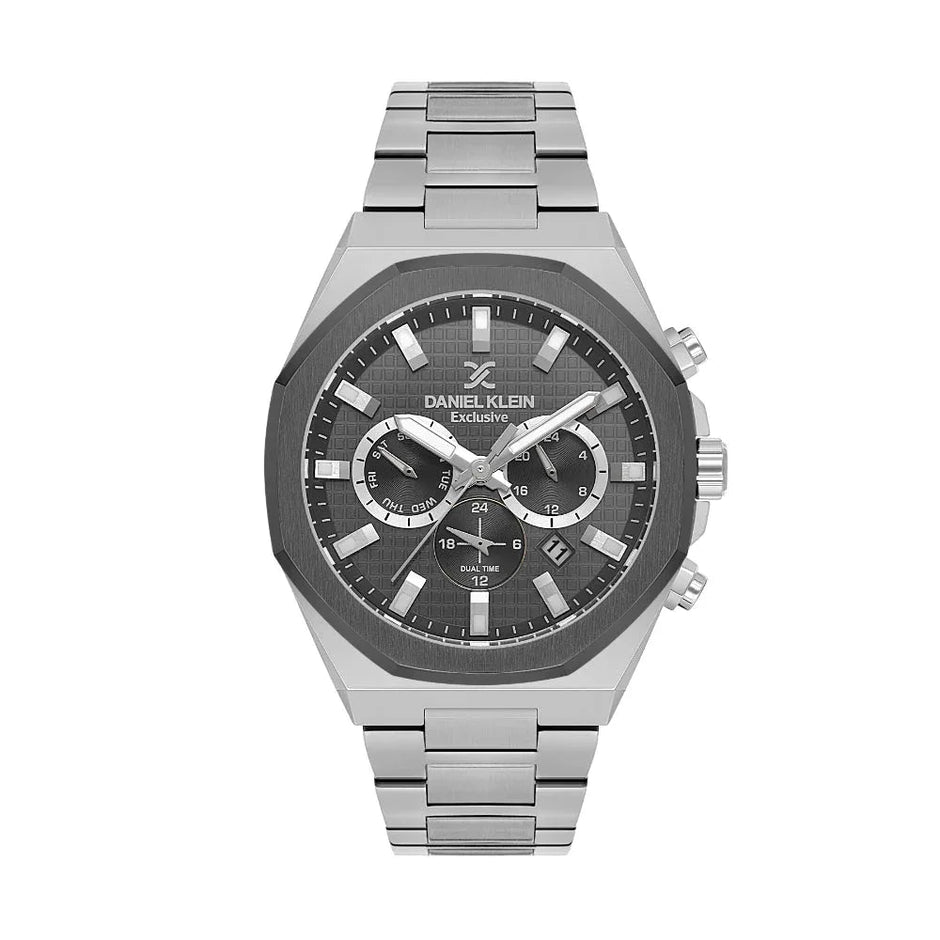 Daniel Klein Exclusive Silver Stainless Steel Watch for Men DK.1.14218-5 - Daniel Klein Saudi Arabia