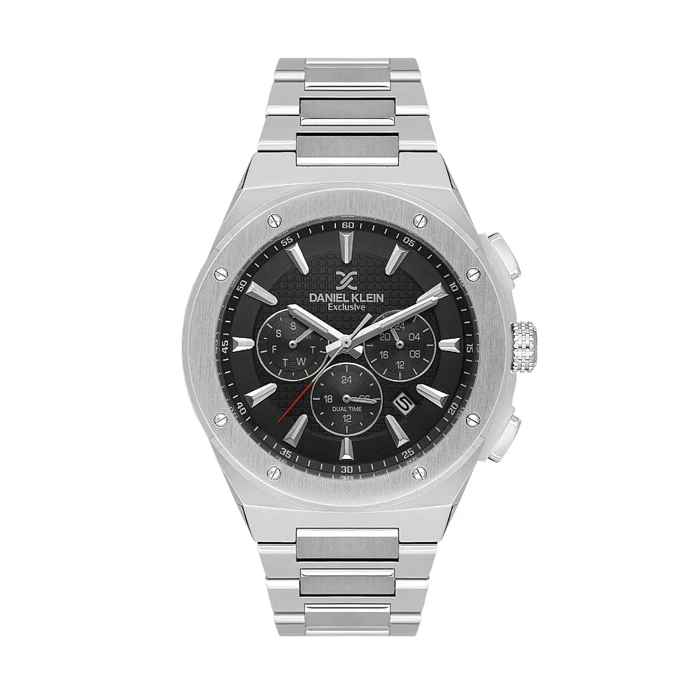 Daniel Klein Exclusive Silver Stainless Steel Watch for Men DK.1.14219-1 - Daniel Klein Saudi Arabia
