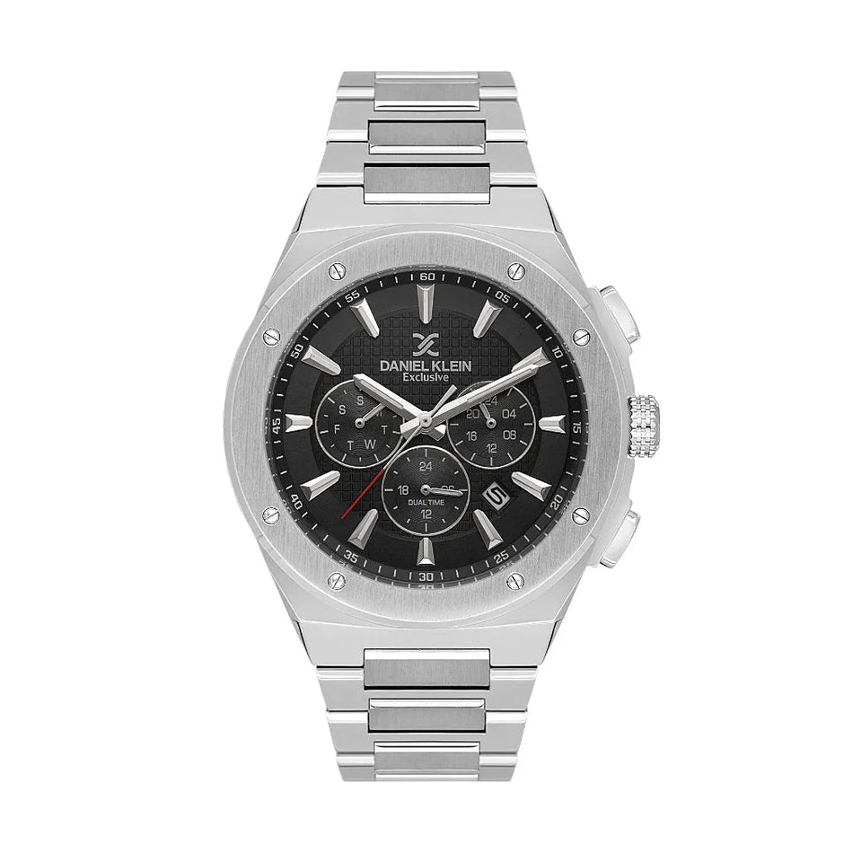 Daniel Klein Exclusive Silver Stainless Steel Watch for Men DK.1.14219-1 - Daniel Klein Saudi Arabia